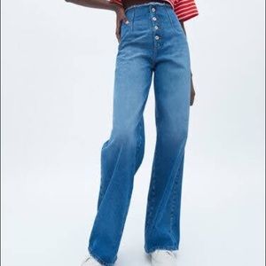 Zara Z1975 high waisted wide leg jeans